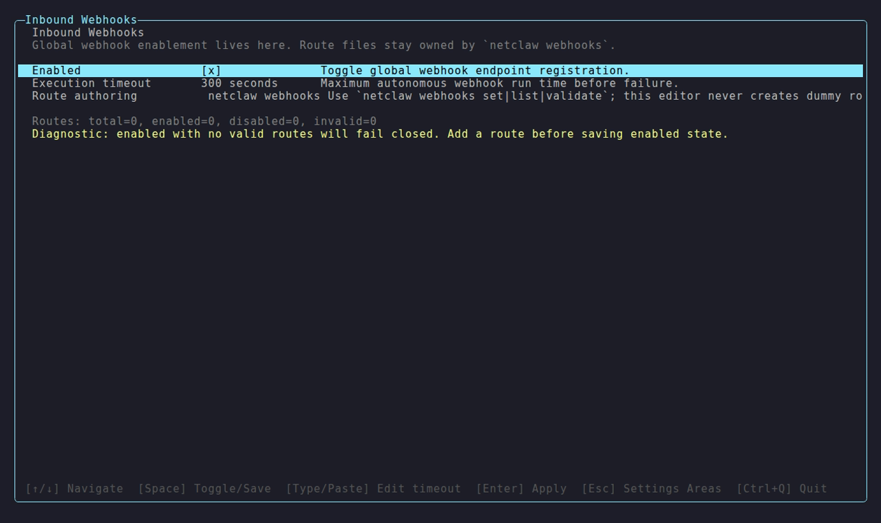 Inbound Webhooks editor