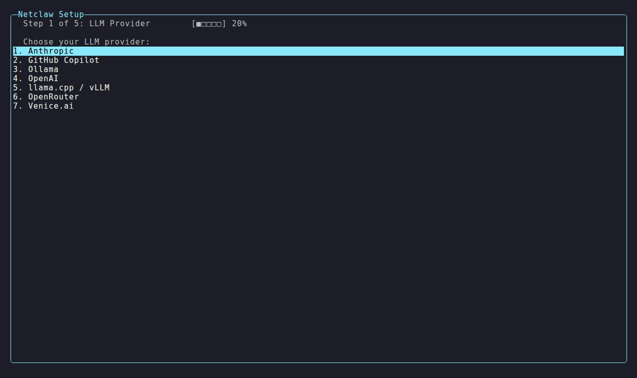 Provider selection list