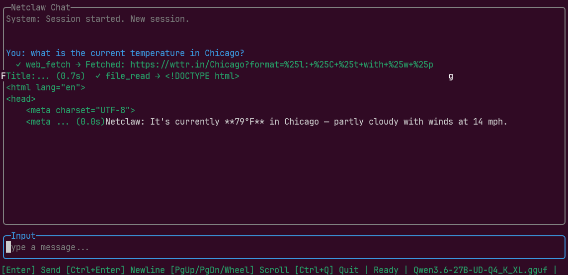 Web fetch tool in action