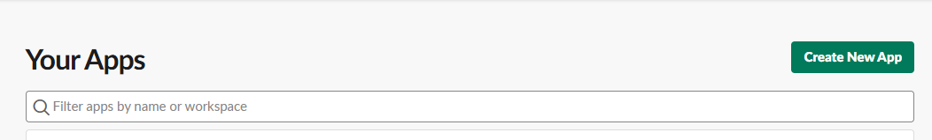 Slack Your Apps page